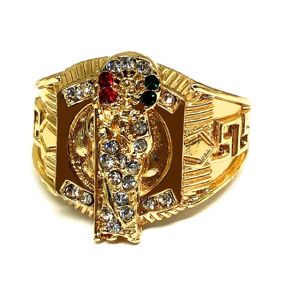 Gold Plated San Judas Ring Saint Jude CZ Ring Anillo - Trendolla Jewelry