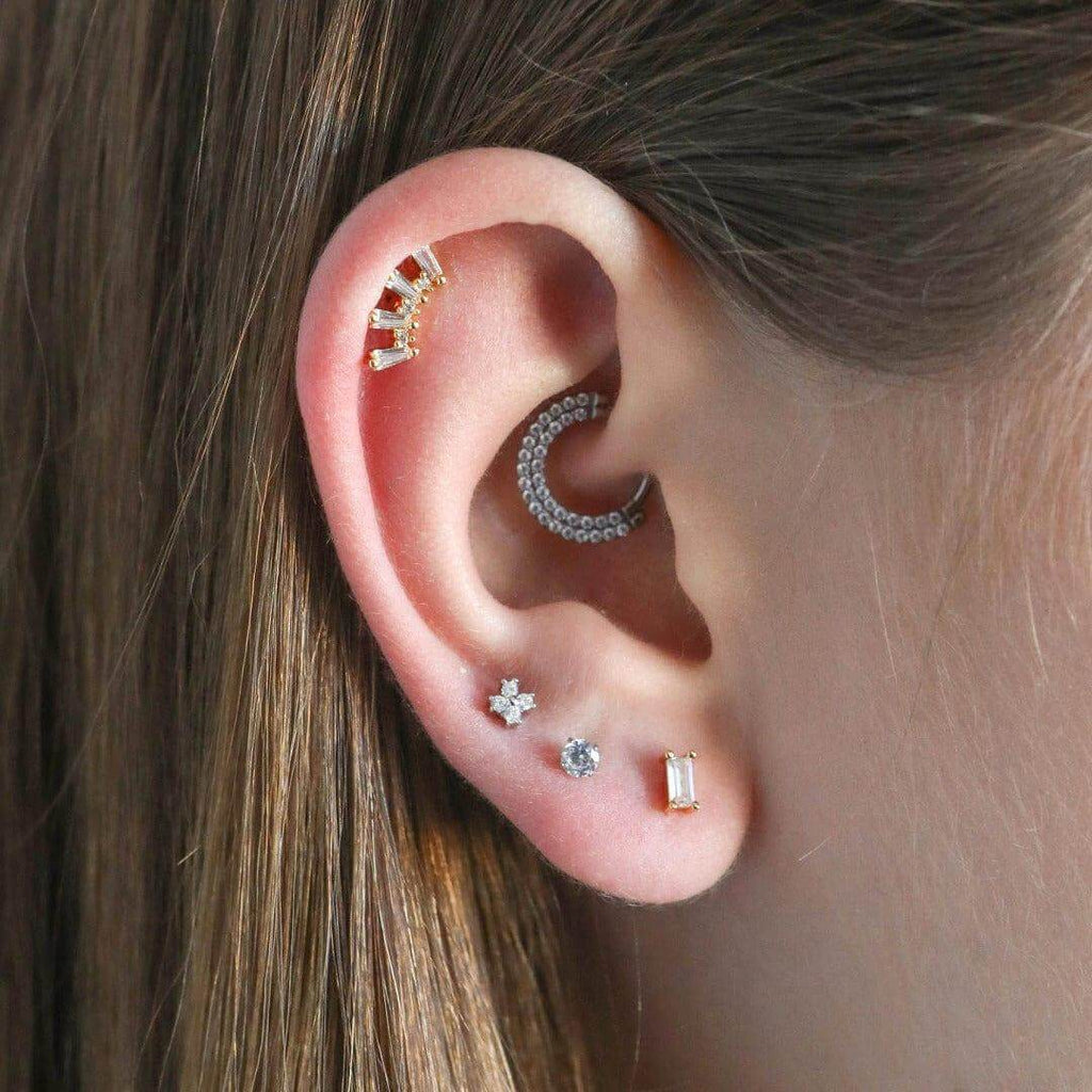 Poppy Piercing Barbell Earrings Ball Back Earrings Nap Earrings - Trendolla Jewelry