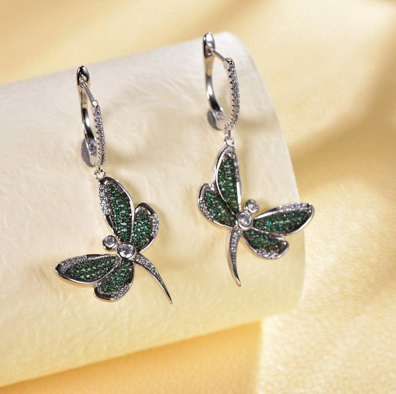 Trendolla Dragonfly Sterling Silver Earrings - Trendolla Jewelry