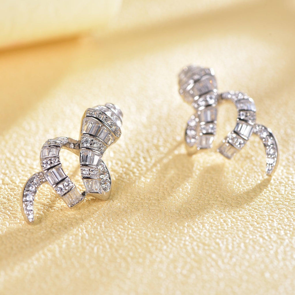 Trendolla Snake Shape Sterling Silver Earrings - Trendolla Jewelry