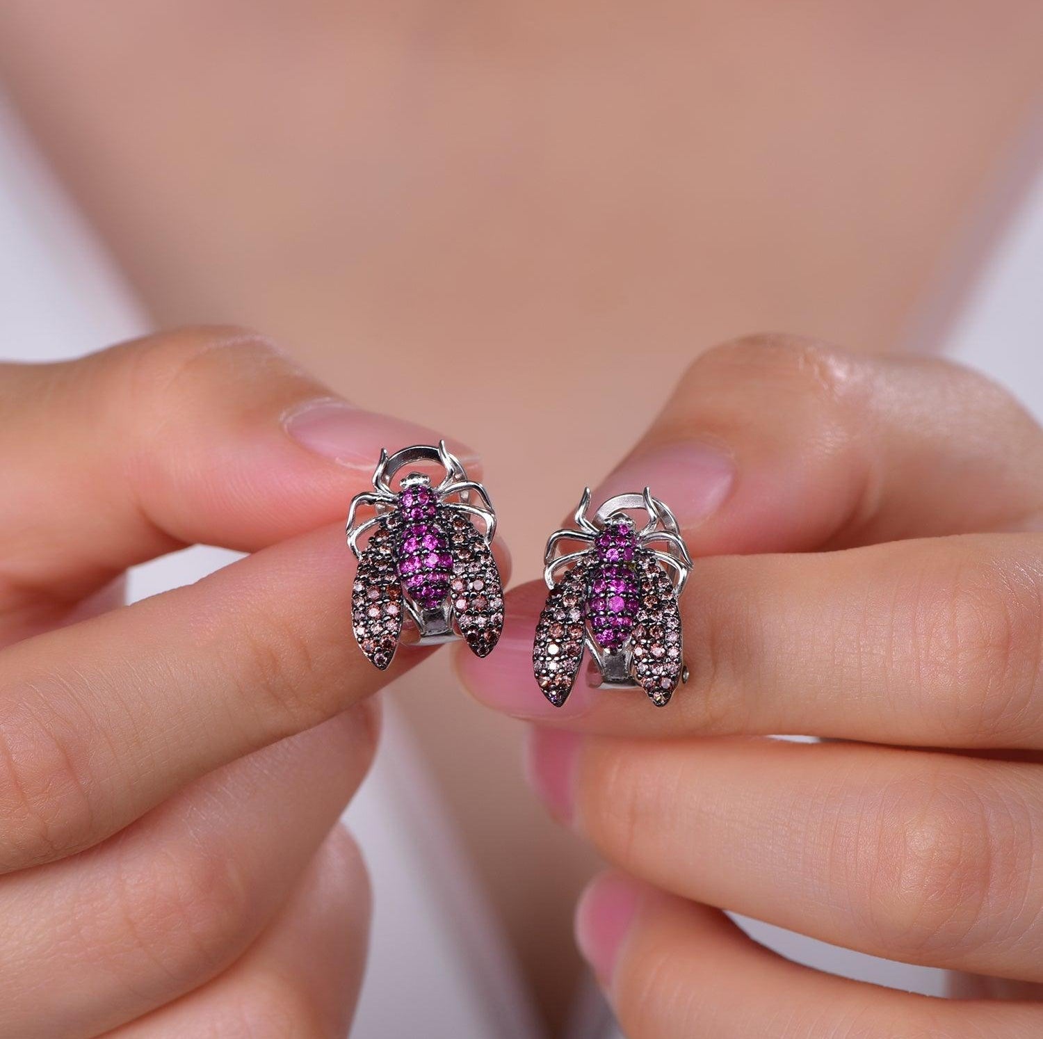 Trendolla Wasp Design Sterling Silver Earrings - Trendolla Jewelry